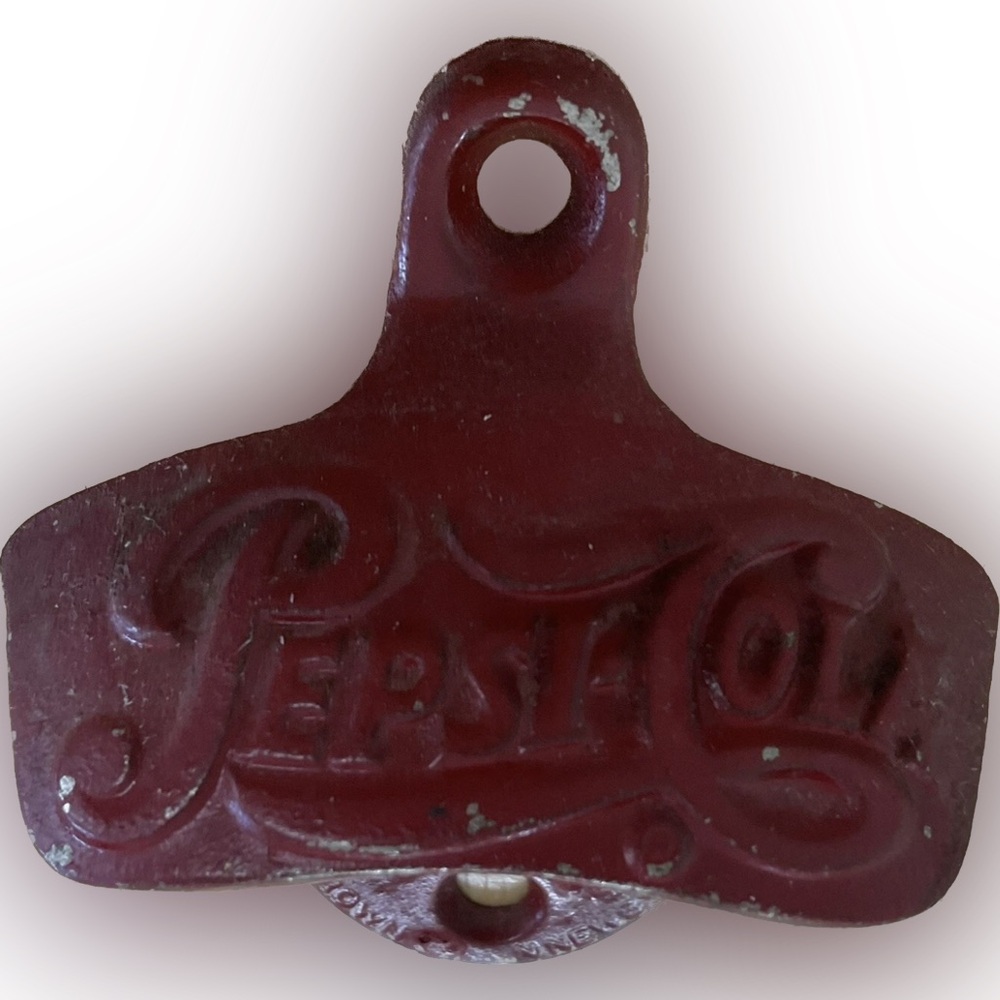 Vintage Pepsi-Cola Mountable Bottle Opener red Star X Made in USA
